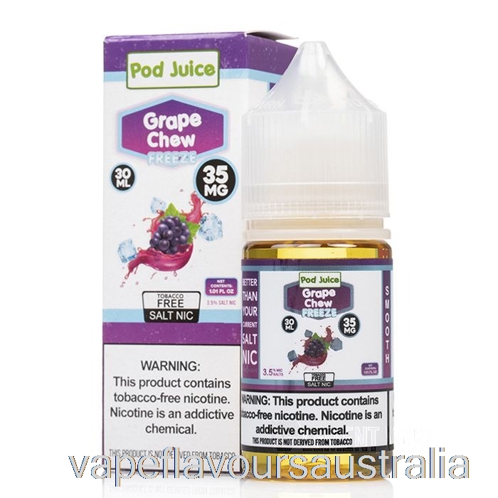 Vape Nicotine Australia FREEZE Grape Chew - Pod Juice - 30mL 35mg